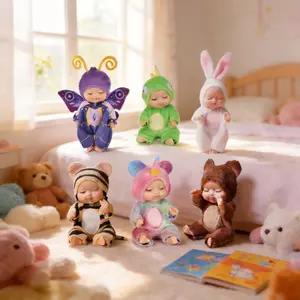 4.3 Inch Cute Animal Costume Soft Dolls for Girls, Classic Doll Set with Assorted Styles, OPP Bag Packaged, Perfect for Easter, Birthday, Valentine's Day, Christmas Gifts