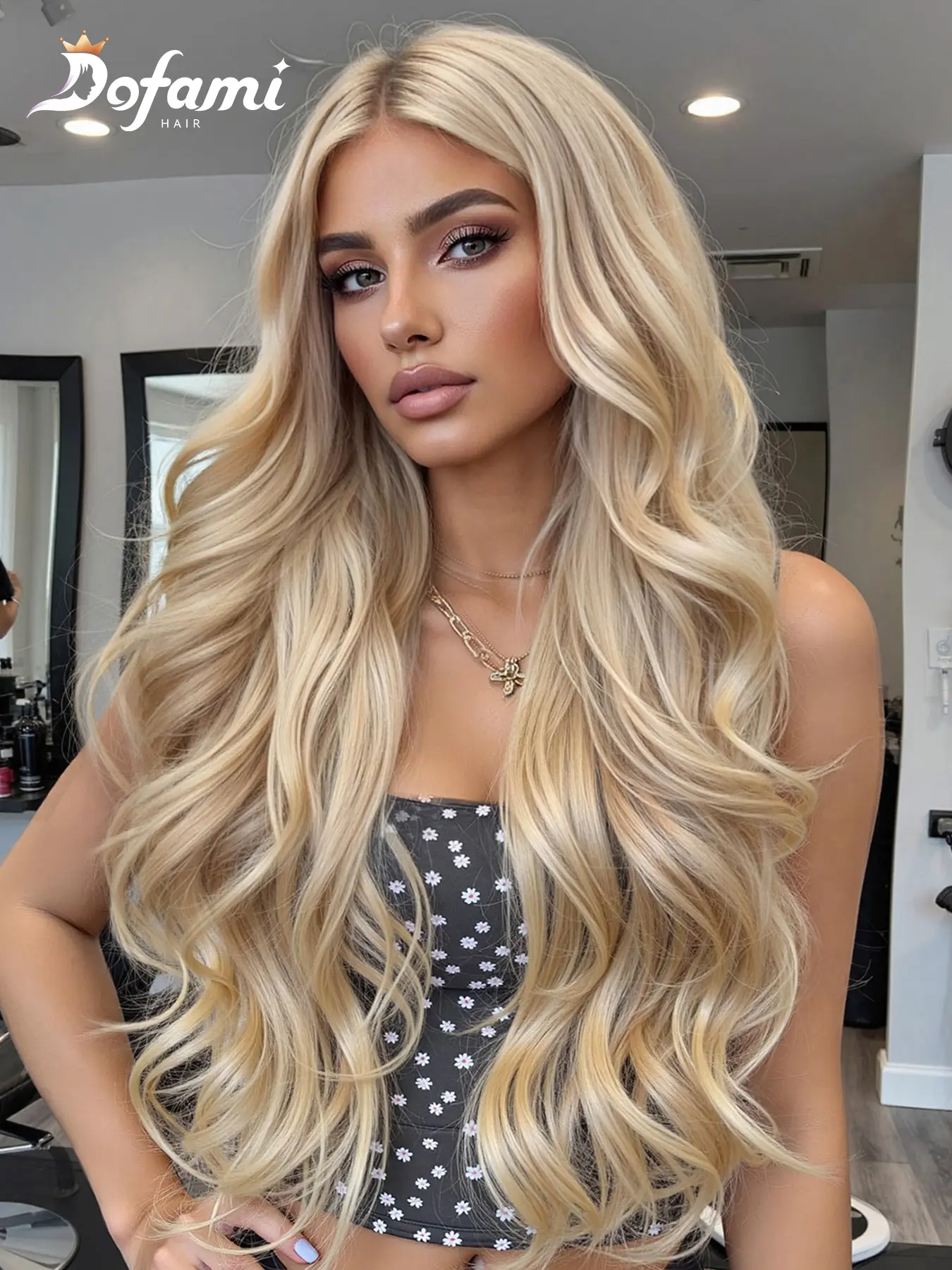 Women's Lace Front Wig, Lace Frontal Wigs, Long Wavy Hair, Full Head Covering, Natural Parted Design, Free Style Suitable for Daily Wear