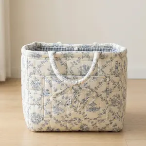 Boho Floral Collapsible Laundry Basket – Large Fabric Hamper for Clothes, Toys & Nursery Storage