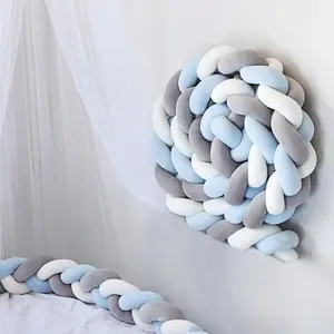 Braided Throw Pillow, Soft Woven Long Pillow Cover, Comfortable Stitched Edges, Soft Furry Cushion, Multi-Use Pillow Cushion for Home Sofa & Bed Decoration, Decorative Cushions, Soft Padded Cushion