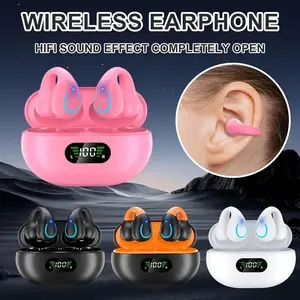 Open-Ear Bluetooth Wireless Earbuds Wireless Headphones for Runners & Cyclists， noise cancelling headphone,Wireless ear-hook headphones, 5.4 Bluetooth EarBuds with LED Digital Display for Sport, Gym, Workout