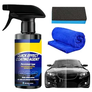Free Applicator Sponge & Towel - 120ml Car Nano Ceramic Coating Product Automotive Coating Agent – Paint Sealant Wax Polish for Waterproof Dustproof Glossy Finish Spray Coating Agent