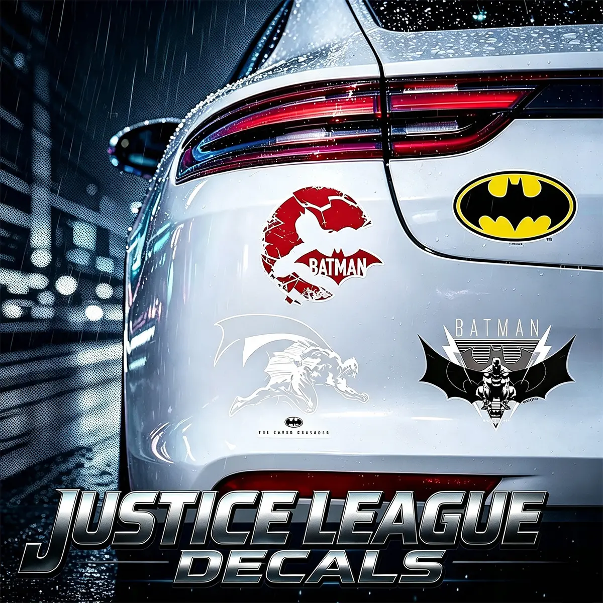 Justice League Car Decal Sticker Set Official DC License Superhero Vinyl Stickers Batman Car Accessories Interior Exterior Decor