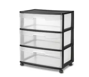 Sterilite Wide 3 Drawer Cart Black, Perfect For Your House Sterilite Wide 3 Drawer Cart Black, Perfect For Your House