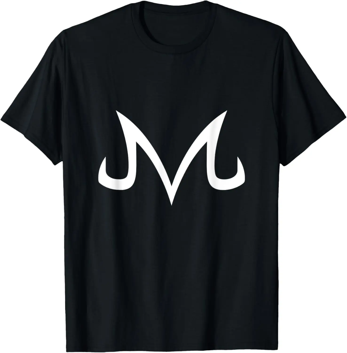 Majin Symbol Shirt T-Shirt, Letter Print Round Neck Tee, Regular Fit Casual Short Sleeve T-Shirt for Summer