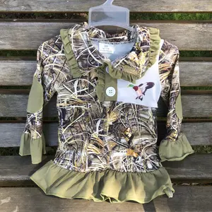 Mallard duck kids girls long sleeve camo hunting pullover