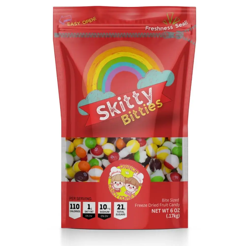 SKITTY BITTIES - CRUNCHY BITE SIZED FRUIT FLAVORED CANDY SNACK