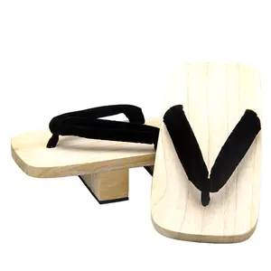 Japanese Geta Sandals - Traditional Wooden Clogs with High Heel, Slip-On Design for Men & Women