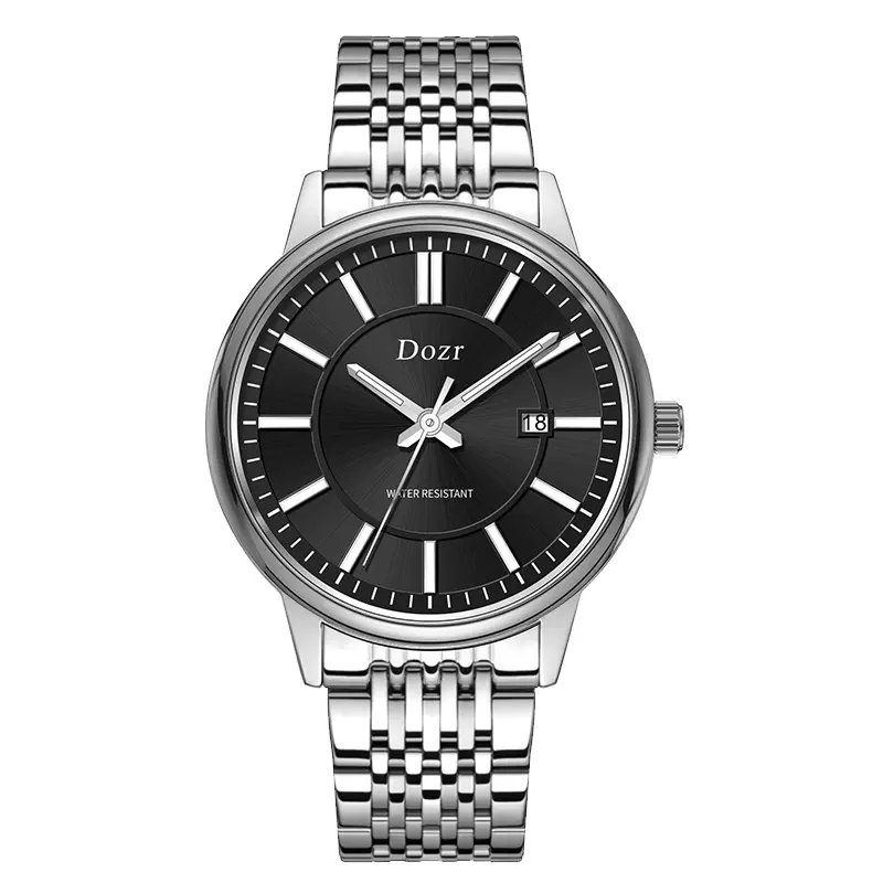 Men's Business Fashion Round Dial Mechanical Watch ,Stainless Steel Strap Luminous Waterproof Watch with Date Display Function ,Gift Watch for Men