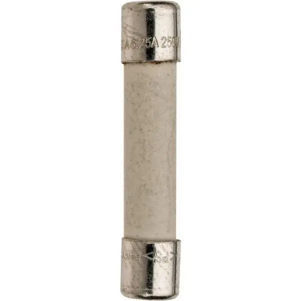 Ferraz Shawmut 250 VAC, 6.25 Amp, Time Delay Miniature Ceramic Fuse Clip Mount, 1-1/4" OAL, 1/4" Diam GSA6-1/4-MSC