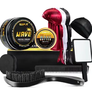 360 Wave Starter Kit – Brush, Durag, Wave Butter, Mirror & Styling Tools for Deep Waves