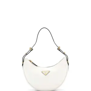 Pre-owned Leather Shoulder Bags Prada Arque Half Moon Hobo Small by Rebag