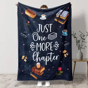 Book Lovers Gifts, Gifts for Book Lovers Women Men Throw Blanket, Book Club Gifts for Reading Lover Bookish, Librarian Gifts Throw Blanket 60" x50 (Navy Blue)