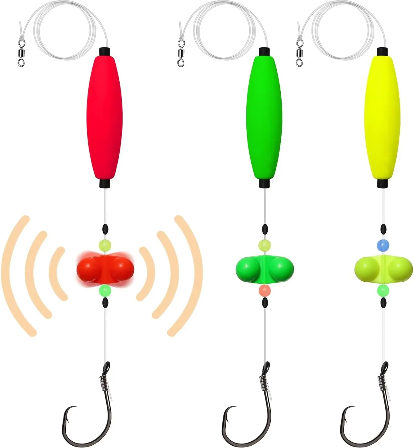 Catfish Rigs Santee Rig Catfish Float Rigs Circle Hooks 5/0 6/0 8/0 Catfishing Tackle 3 count/6pcs