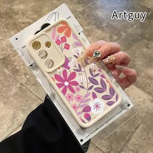 Phone Case Compatible with Samsung Galaxy S23 Ultra S24 Plus S25 S22+ Floral Delight Tapestry Shockproof Silicone TPU Bumper Drop Protection Soft Cover