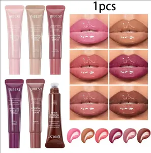 6 Colors Watery Crystal Jelly Lip Oil Balm Moisturizing Hydrating Smoothing Lip Lines Jelly Pout Lip Gloss Glass Lip Glaze Cosmetic