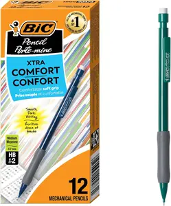 BIC Xtra Comfort Mechanical Pencils with Erasers, Medium Point (0.7Mm), 12-Count Pack, Bulk Mechanical Pencils for School or Office Supplies BIC Corporation