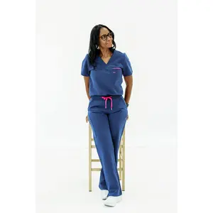 Women Classic Fit Scrub Pant (Navy)