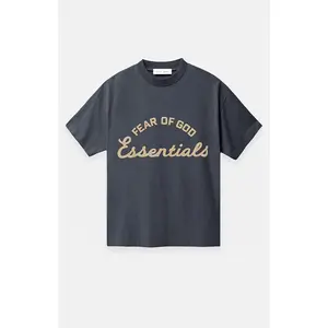 Fear of God ESSENTIALS Men's Faded Iron Grey Training â90s Short Sleeve T-Shirt