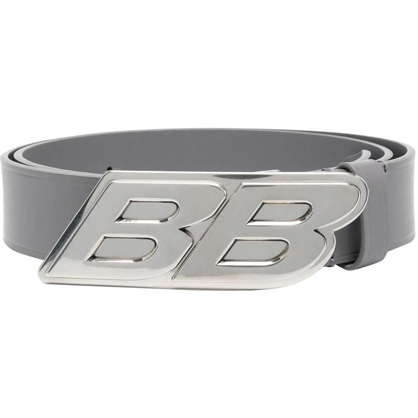 1212777 Balenciaga BB Logo Buckle Belt Light Gray/Silver
