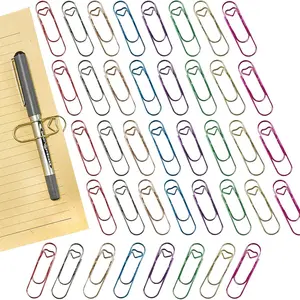 40 count Metal Pen Holder Clips for Notebook - Colorful Planner Pen Holder & Paper Clip Set - Multi-Purpose Pencil Clips for Journal Planner Office School Supplies