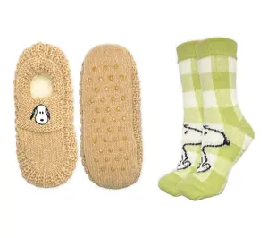 Peanuts Cozy Snoopy Slipper & Lounge Sock in Gift Packaging