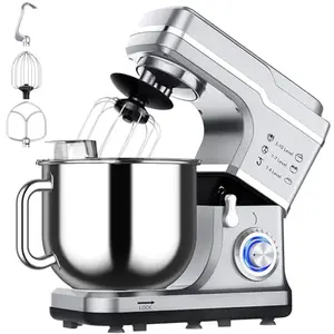 [FLASH SALE] Garvee 7.5 QT Professional Electric Stand Mixer - 660W 10-Speed Kitchen Mixer with Stainless Steel Bowl, LED Light, and Dishwasher-Safe Accessories-Silver, Black