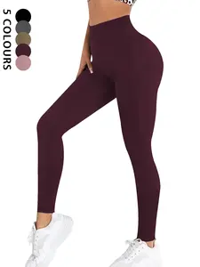 Women's Super Soft, Solid Sports Leggings, High Stretch Tummy Control, Tight-Fit Design, Perfect for Fall & Winter Workouts, Yoga, Running