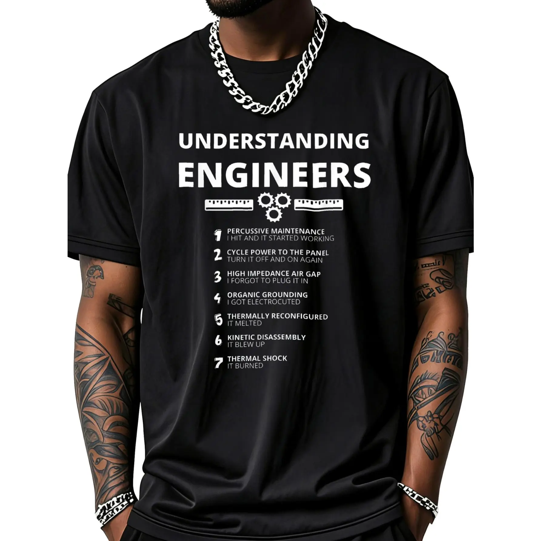 Understanding Engineers - Funny Sarcastic Engineering Gift T-Shirt Small