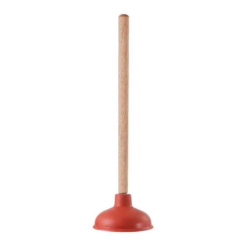 212 MAIN Traditional Wooden Handle Toilet Plunger (Model LDR 4824876) - Top 100 Recognized Brands, 16x5 in Dia, Rubber-Wood Build, 8 lbs, Innovative Hardware, Quality for Customers, Case of 12