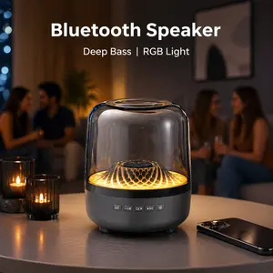 Bluetooth Soundbar With Breathing Lamp Subwoofer Hi-Fi Stereo Sound For Gaming Room Home Theater Decoration