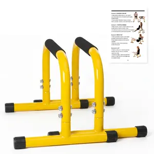 14-inch Elevated Push-Up Bar  Universal for Men and Women  Fully Enclosed Non-Slip Foam Handle, High-Strength Steel Parallel Bars, Home Gym Push-Up Support Stand, Bodyweight Training L-Shaped Pull-Up Push-Up Core Strength Equipment, Include