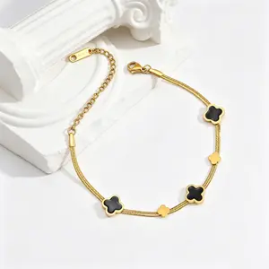 Lucky grass bracelet does not fade, female lucky grass high-value light luxury bracelet, female high-end sense, high-end luxury sense, suitable for banquets, free shipping