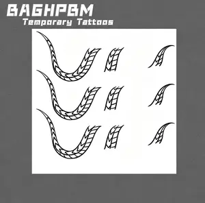 BAGHPBM Hand-drawn Dark Gothic-style Minimalist Twisted Snake Pattern Creative Stickers for Finger Tattoos Women Temporary Tattoos