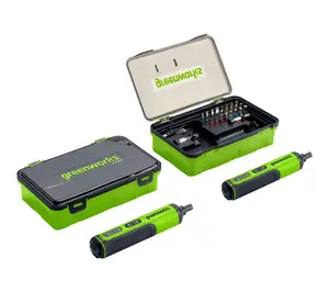Greenworks Set of 2 4V Screwdrivers with 26-piece Accessory Kits Greenworks Set of 2 4V Screwdrivers with 26-piece Accessory Kits