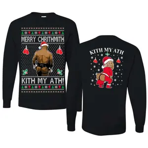 Merry Chrithmith Kith My Ath Sweatshirt , Mike Tyson Christmas Sweater, Men Women Funny Ugly Christmas Sweater