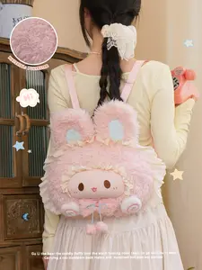 Stylish Versatile Bag Soulja Girl Backpack Rabbit Big Head Bun for Adults Cute Fluffy Design
