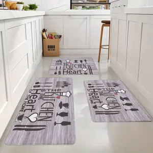 Christmas Decorations For Home,3Pcs Kitchen Floor Mat Set, Cartoon Picture, Have Heart, Warm Home Kitchen, Easy To Clean, Holiday Decoration Perfect Choice For Living Room, Dining Room,Thanksgiving Gifts