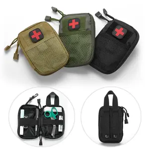IFAK Nylon Tactical Medical Kit Molle Accessory Pouch, Camping First Aid Kit Medicine Bag, Portable Storage Fanny Pack