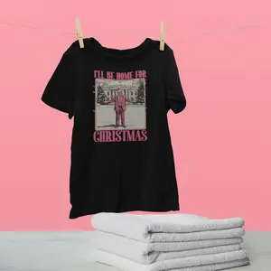 Santa Trump Shirts, Trump Christmas T-Shirt, Xmas Gift, Trump I'll Be Home for Christmas Shirt, Christmas Republican Shirt