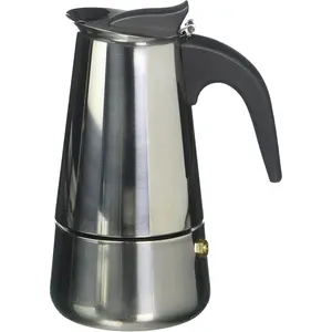 Stovetop Espresso Maker, Stainless Steel Moka Pot Italian Coffee Maker Mocha Coffee Machine Cafe Percolator Maker for Induction Cookers, Gas Stove Stainless Steel Espresso Coffee Maker Ceramic Classic