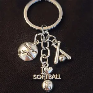 Love Softball Keychain