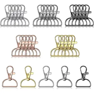 25 count Metal Swivel Clasp Hooks 1 Inch D Ring  Making Kit Lanyard Snap Hooks  Clip Hooks Lobster Claw Clasps for Lanyard Making, Purse Hardware, DIY Craft
