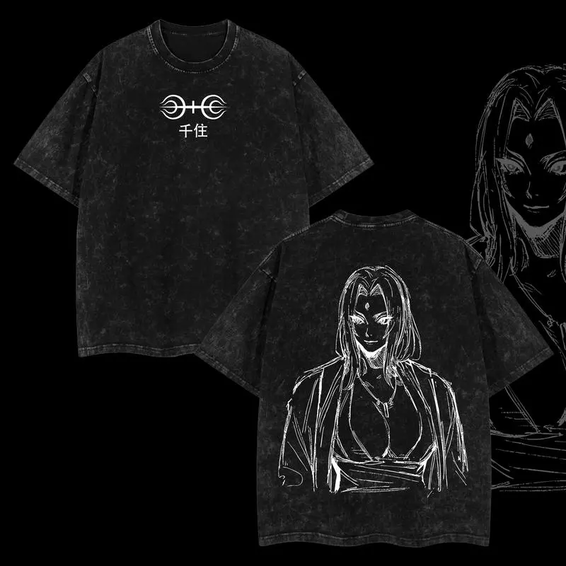 Naruto "Senju Tsunade" Vintage Unisex Oversize Anime Washed Heavyweight Cotton T-shirt, graphic tee,anime lover,anime merch fan,outfits men,boys merch