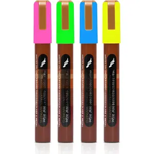 Fluorescent  Markers - High Visibility Neon board Markers (6mm, Fluorescent, 4 Pack)