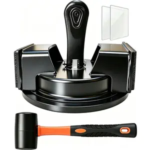 Heavy Duty Floor Gap Fixer Tool for Laminate & Vinyl Plank Flooring - Suction Cup Gap Fixer with Rubber Mallet &  Pads, Plank Grabber for LVP, Hardwood & Floating Surface Repair Tool