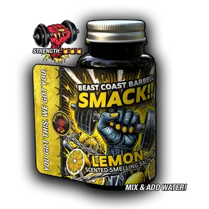Beast Coast Barbell OG Smelling Salts - Unactivated Lemon Scented Smack Salts for Big PRs - Mix to Activate Formula - Extreme Potency for Lifters & Athletes
