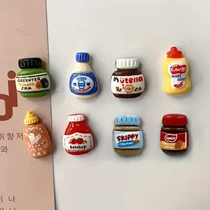 8pcs Cartoon Fridge Magnets, Food Design DIY Fridge Magnets, Cute Decorative Magnetic Fridge Magnets, Fridge Magnets for Kitchen Office Whiteboard Lockers and Dishwashers, Kitchen Decor, Home Decor