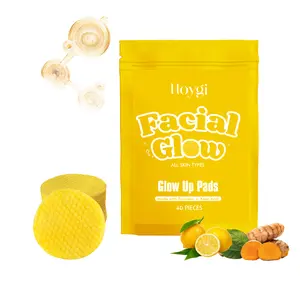 Hoygi Turmeric Facial Cleansing Pads Gently Cleanse Facial Skin, Improve Dull Skin, Cleanse, Soothe and Nourish