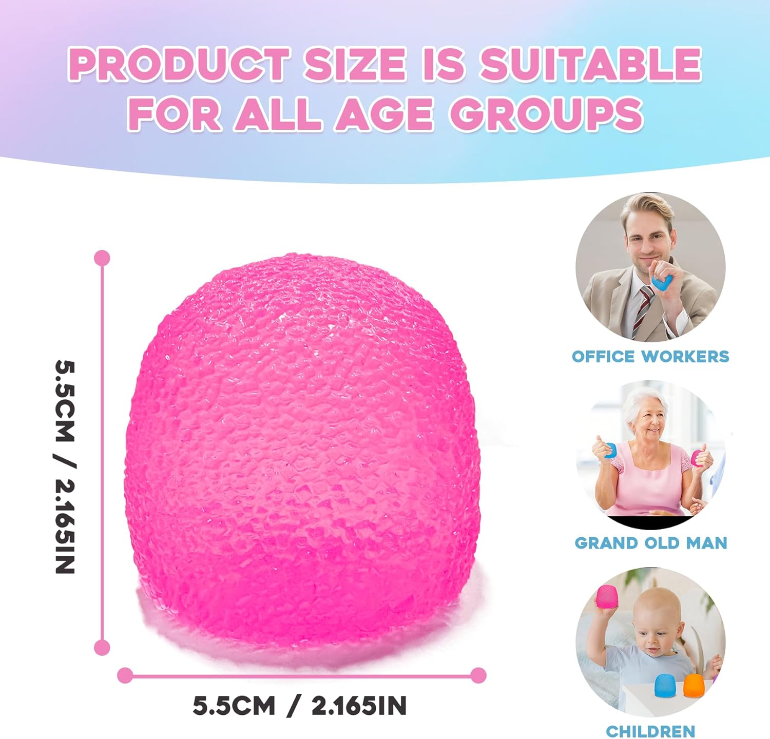 4 Kinds Fidget Toys Stress Balls for Kids & Adults - Changes Color in The Sun - Malt Sugar Squishy Fidget Toys - Slow Rise Gel Ball - Stretchy Squeeze Stress Relief Balls for Anxiety/Therapy/Classroom